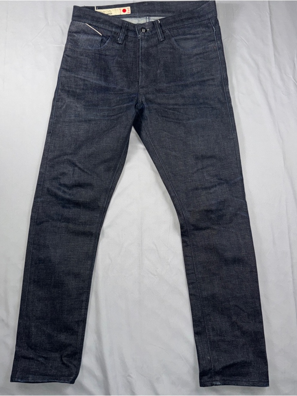 Matias Jeans Mens 29x29 Blue Slim Tapered Stretch Selvage Denim Made Japan
